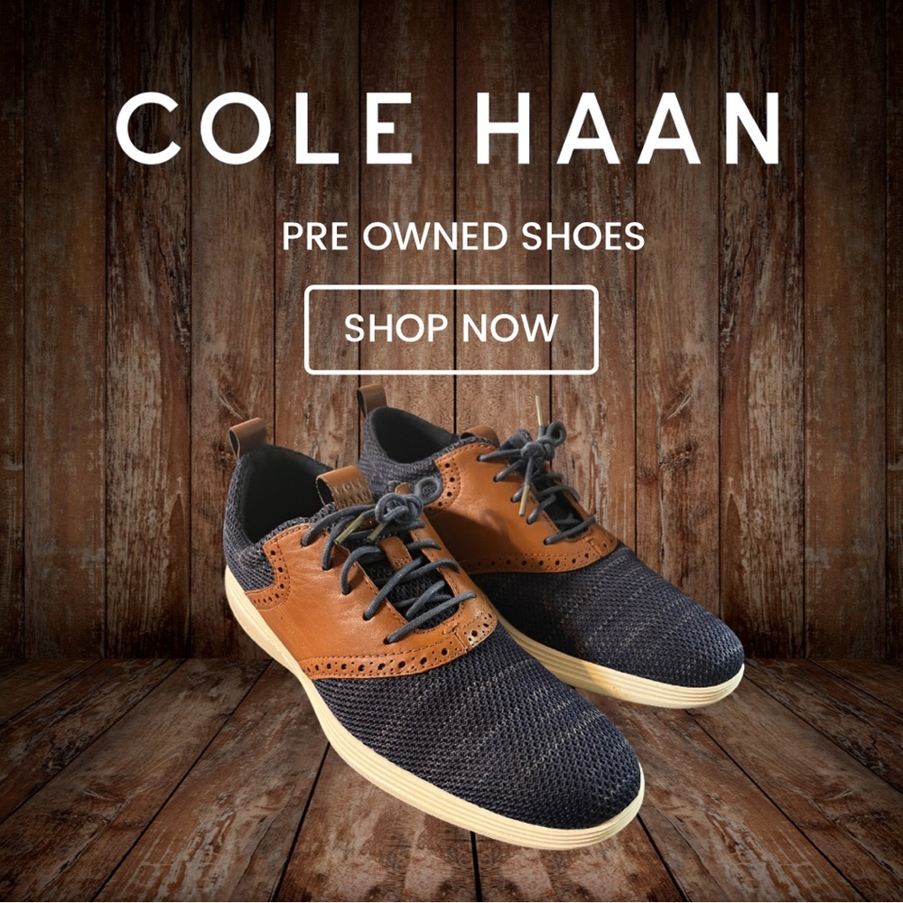 Cole Haans in wonderful shape Brown with Tan Leather trim - 9M